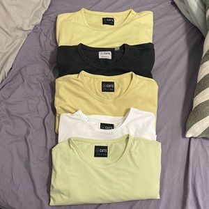 Cuts lot 4 shirts Large and 1 Medium (yellow)